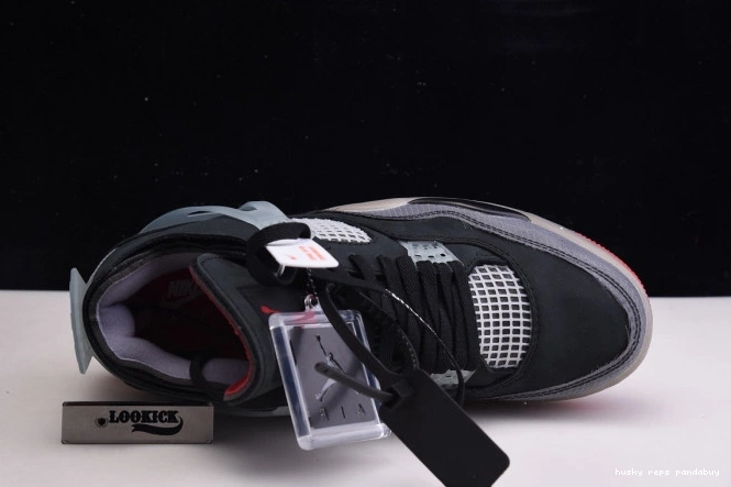 Rep Husky Retro 4 Off CV9388-001 White Bred Air Jordan x 0709